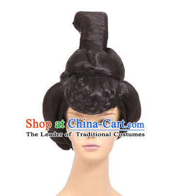 Chinese Ancient Princess Black Wigs Hair Accessories Headpiece Headdress