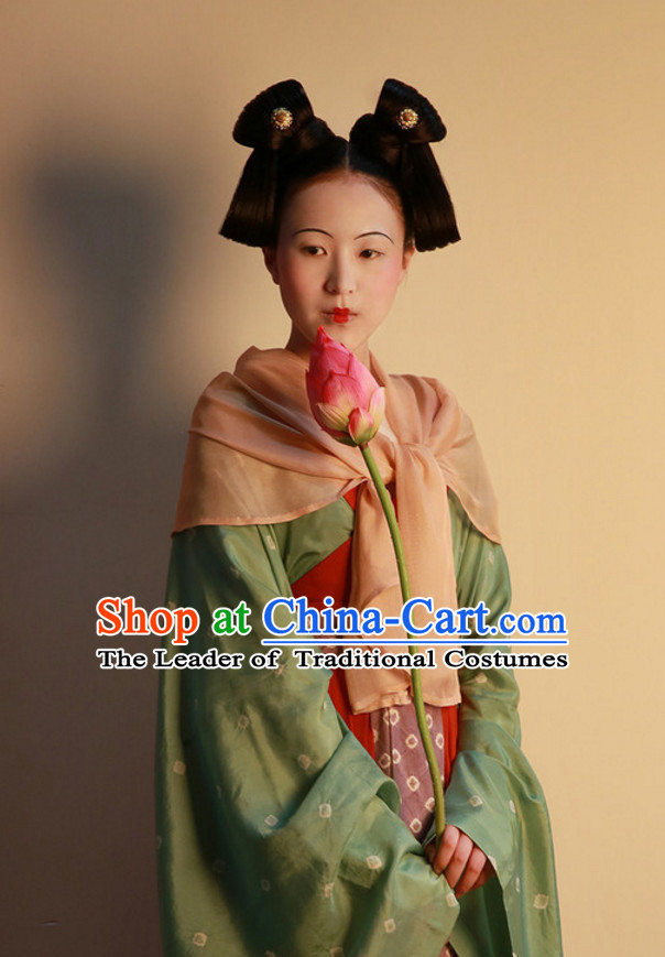 Ancient Chinese Lady Female Black Wigs