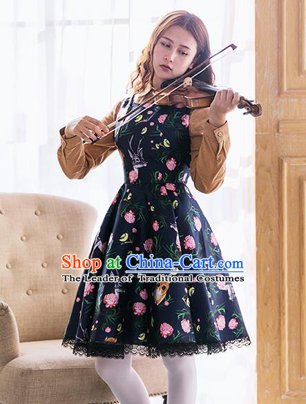 Traditional Classic Elegant Women Costume Satin One-Piece Dress, Restoring Ancient Princess Wool Giant Swing Bubble Skirt for Women