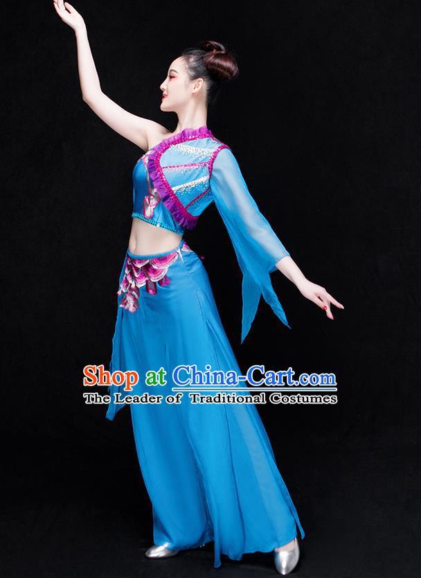 Traditional Chinese Yangge Fan Dancing Costume
