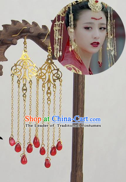 Traditional Chinese Ancient Jewelry Accessories, Ancient Chinese Imperial Princess Wedding Earrings for Women