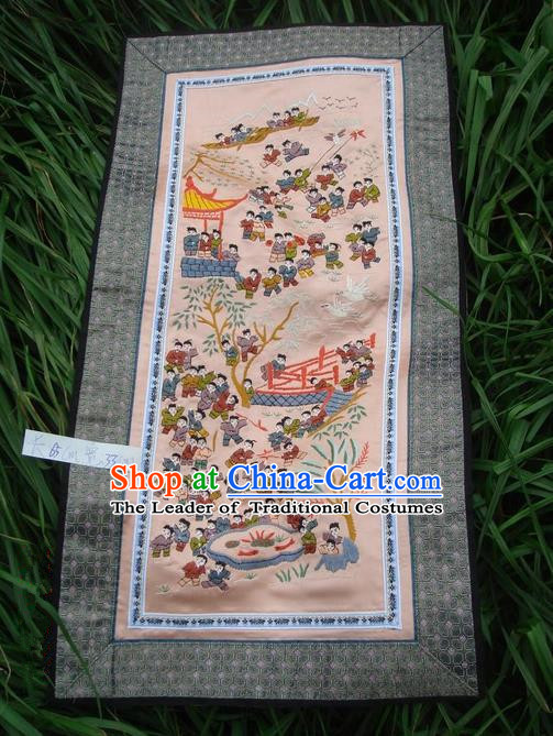 Traditional Chinese Miao Nationality Classic Hand Made Embroidery Flake-One Hundred of Children