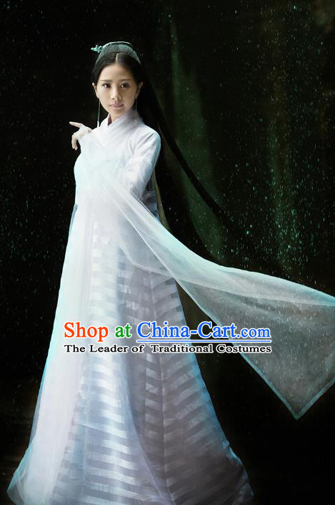 Asian Chinese Tang Dynasty Princess Embroidered Costume, Ancient China Ten great III of peach blossom Palace Lady Fairy Embroidery Dress Clothing