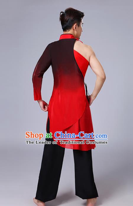 Traditional Chinese Yangge Fan Dancing Costume Modern Dance Dress Clothing and Headwear