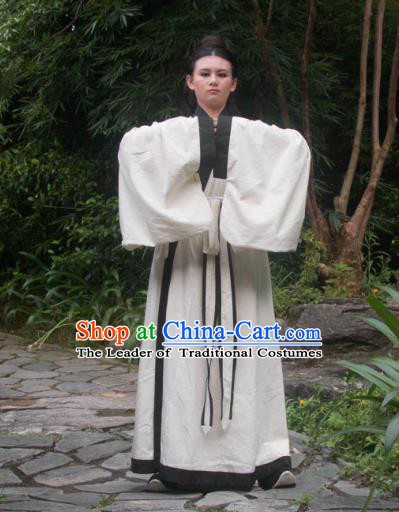 Traditional Ancient Chinese Swordsman Costume, Elegant Hanfu Clothing Chinese Ming Dynasty Scholar Clothing for Men