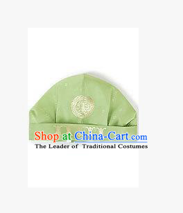 Traditional Korean Hair Accessories Embroidered Green Hats, Asian Korean Fashion National Boys Headwear for Kids