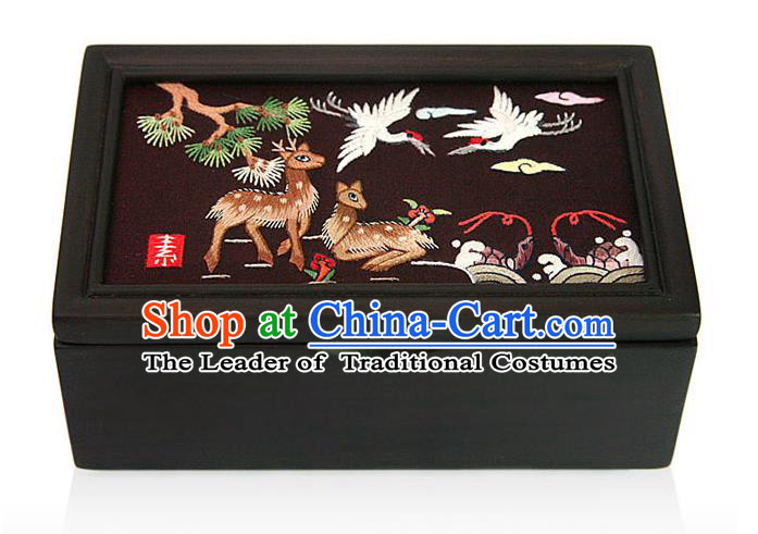 Traditional Korean Craft Handmade Embroidery Card Case Asian Korean Card Box
