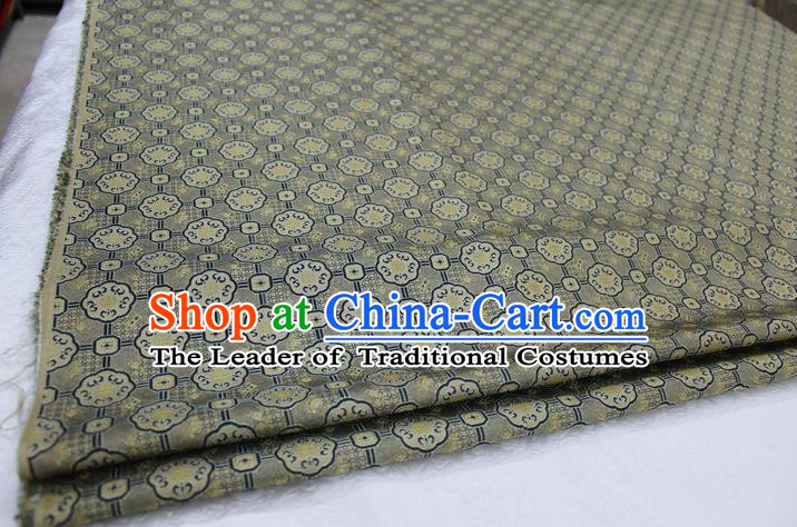 Chinese Traditional Ancient Costume Palace Pattern Mongolian Robe Grey Brocade Tang Suit Fabric Hanfu Material