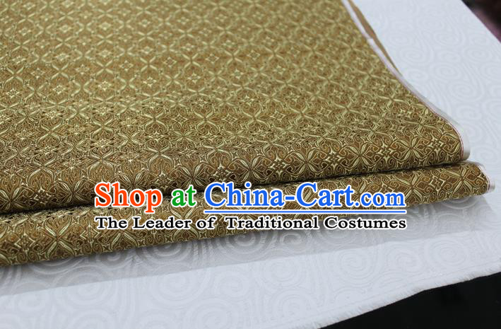 Chinese Traditional Ancient Costume Palace Pattern Cheongsam Curtain Mud Golden Brocade Tang Suit Fabric Hanfu Material