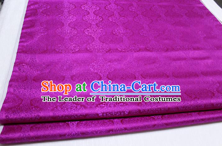 Chinese Traditional Ancient Costume Palace Pattern Cheongsam Mongolian Robe Rosy Brocade Tang Suit Fabric Hanfu Material