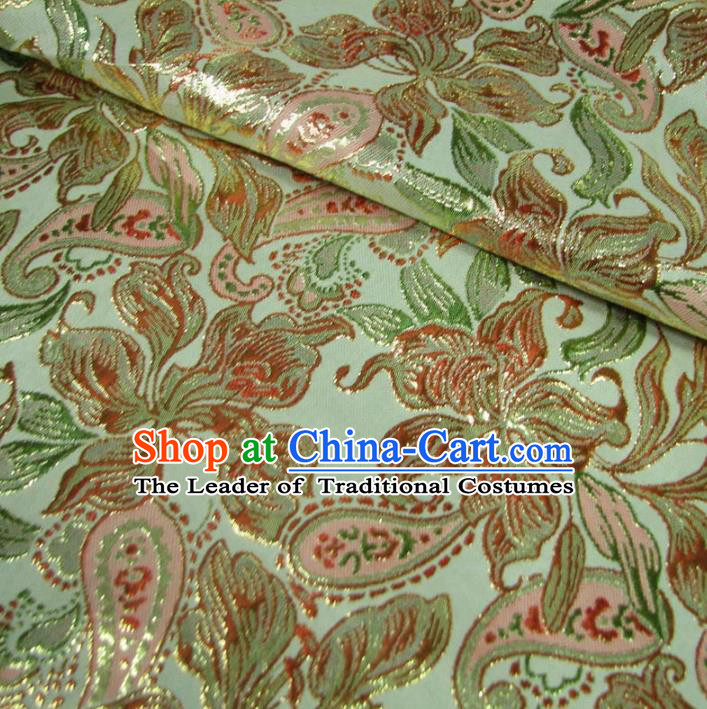 Chinese Traditional Palace Flowers Pattern Design Hanfu Brocade Fabric Ancient Costume Tang Suit Cheongsam Material