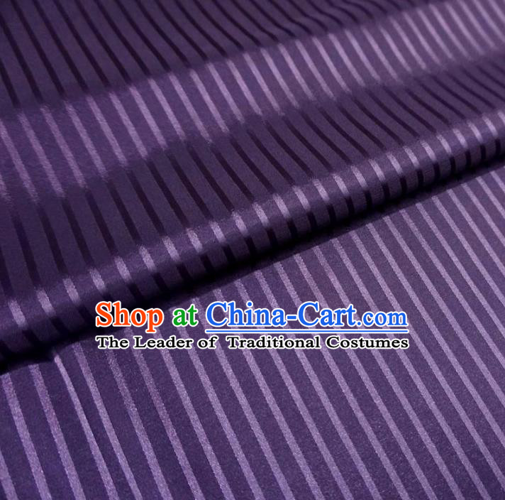 Chinese Traditional Palace Pattern Hanfu Purple Brocade Fabric Ancient Costume Tang Suit Cheongsam Material