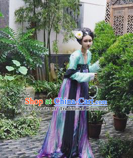 Traditional Chinese Tang Dynasty Palace Lady Dress Clothing Ancient Princess Hanfu Embroidered Costume for Women