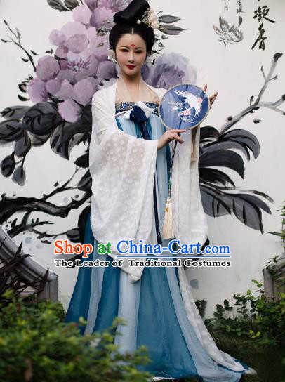 Traditional Chinese Tang Dynasty Imperial Concubine Hanfu Clothing Ancient Palace Lady Embroidered Costume for Women