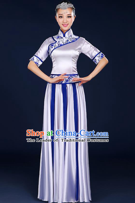 Traditional Chinese Yangge Fan Dancing Costume Classical Dance Modern Dance Dress Clothing