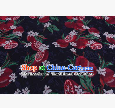 Chinese Traditional Costume Royal Palace Red Lotus Root Pattern Satin Brocade Fabric, Chinese Ancient Clothing Drapery Hanfu Cheongsam Material