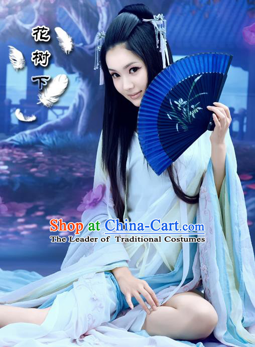 Traditional Ancient Chinese Imperial Consort Sexy Costume, Elegant Hanfu Clothing Chinese Tang Dynasty Imperial Empress Clothing for Women