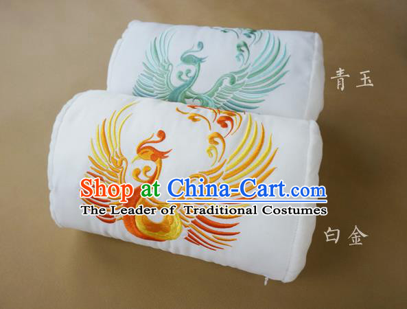 Traditional Ancient Chinese Embroidered Pillow Embroidered Dragon and Phoenix Bolster