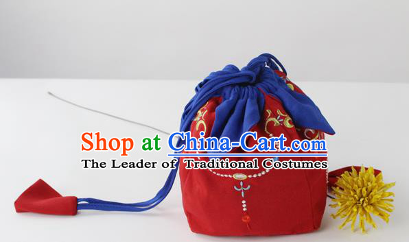Traditional Ancient Chinese Embroidered Handbags Embroidered Stupa Wreaths All Lines Bag for Women