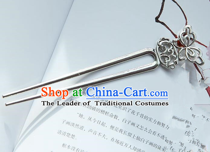 Traditional Handmade Chinese Ancient Classical Hanfu Hair Accessories, Hair Sticks Hair Jewellery, Hair Fascinators Silver Butterfly Hairpins for Women
