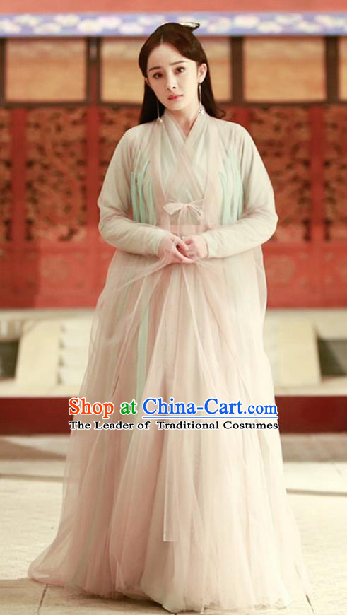 Traditional Ancient Chinese Imperial Emperess Costume, Chinese Han Dynasty Dance Dress, Cosplay Chinese Teleplay Ten great III of peach blossom Role Bai qian Peri Imperial Princess Embroidered Hanfu Clothing for Women