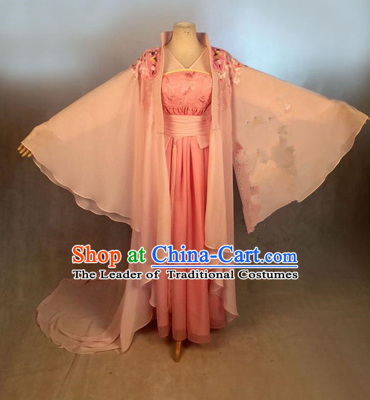 Traditional Ancient Chinese Imperial Emperess Costume, Chinese Han Dynasty Young Lady Dress, Cosplay Chinese Imperial Princess Embroidered Clothing Hanfu for Women
