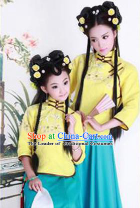 Traditional Ancient Chinese Imperial Princess Costume, Chinese Republic of China Children Dance Dress, Cosplay Chinese Princess Clothing Hanfu for Kids