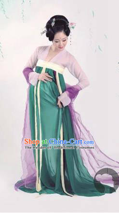 Traditional Ancient Chinese Imperial Emperess Costume, Chinese Han Dynasty Dress, Cosplay Fairy Tale Chinese Peri Imperial Princess Clothing for Pregnant Women
