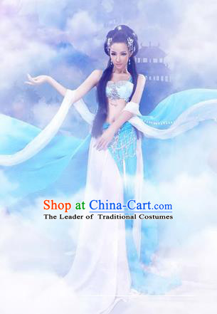 Traditional Ancient Chinese Flying Imperial Consort Costume, Chinese Han Dynasty Flying Lady Dress, Cosplay Chinese Fairy Imperial Concubine Clothing Hanfu for Women
