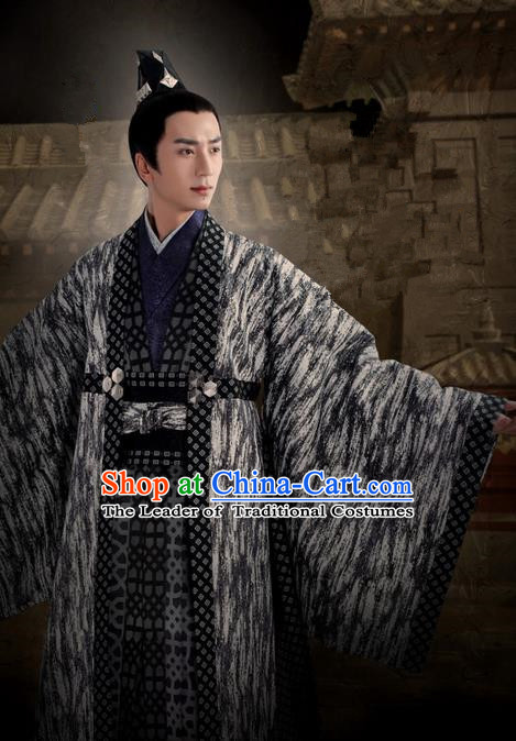 Traditional Ancient Chinese Nobility Childe Costume, Elegant Hanfu Western Wei Dynasty Imperial Prince Robes Swordsman Clothing, Chinese Northern Dynasties Aristocratic Lordling Clothing for Men