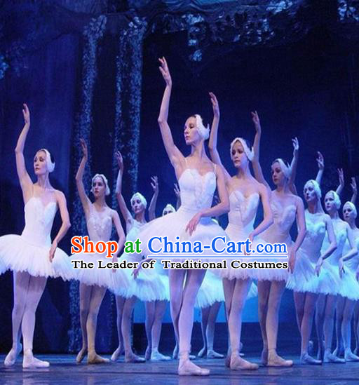 Traditional Modern Dancing Compere Costume, Opening Classic Chorus Singing Group Dance Bubble Dress Tu Tu Dancewear, Modern Dance Classic Ballet Dance Elegant Dress for Women