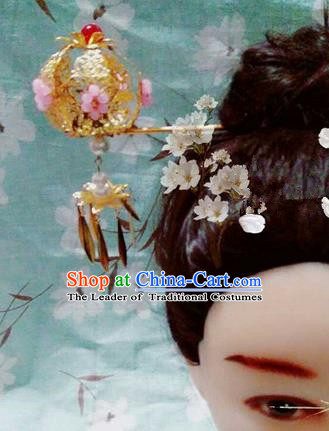 Traditional Handmade Chinese Ancient Classical Hair Accessories Step Shake, Han Dynasty Barrettes Hairpin, Hanfu Hair Sticks Hair Jewellery, Hair Fascinators Hairpins for Women