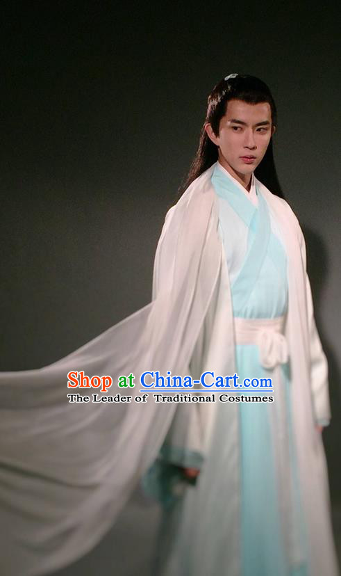 Traditional Chinese Ancient Nobility Childe Costumes, Ancient Chinese Cosplay Teleplay Ten great III of peach blossom Role Swordsmen Roayl Prince Costume Complete Set for Men