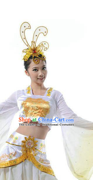 Traditional Chinese Classical Dance Hair Accessories, China Female Opening Dance Folk Dance Forehead Ornament Headwear for Women