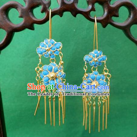 Traditional Chinese Ancient Classical Handmade Earrings Jewelry Accessories Hanfu Classical Eardrop for Women