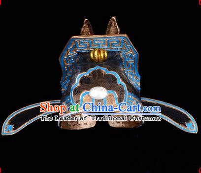 Chinese Ancient Peking Opera Accessories Bird Demon Headwear, Traditional Chinese Beijing Opera Lang Scholar Hats