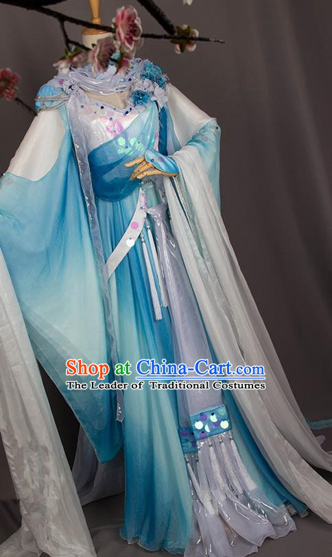 Traditional Chinese Tang Dynasty Nobility Lady Costume, Elegant Hanfu Cosplay Imperial Princess Clothing Ancient Chinese Dress for Women