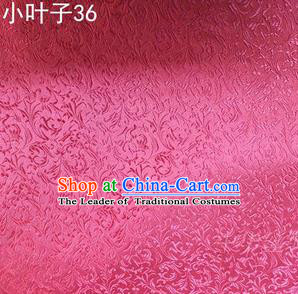 Asian Chinese Traditional Embroidered Wheat Flowers Pink Silk Fabric, Top Grade Arhat Bed Brocade Tang Suit Hanfu Dress Fabric Cheongsam Cloth Material
