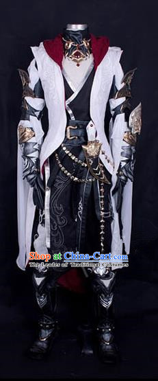 Asian Chinese Traditional Cospaly Customization Ming Dynasty Warrior Embroidered Costume, China Elegant Hanfu Knight-errant Clothing for Men