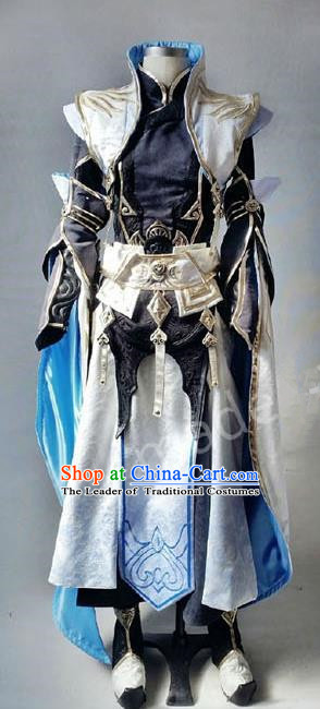 Asian Chinese Traditional Cospaly Costume Customization Royal Highness Costume, China Elegant Hanfu Swordsman Knight Clothing for Men