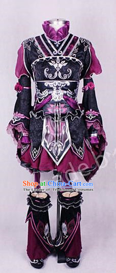 Asian Chinese Traditional Cospaly Customization Young Lady Costume, China Elegant Hanfu Knight-errant Swordswoman Embroidered Clothing for Women