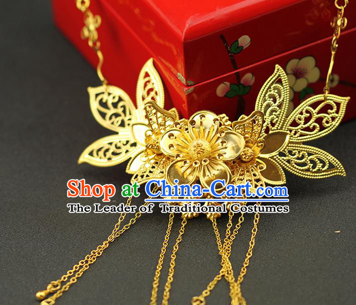 Asian Chinese Ancient Style Jewelry Accessories Wedding Tassel Necklace for Women