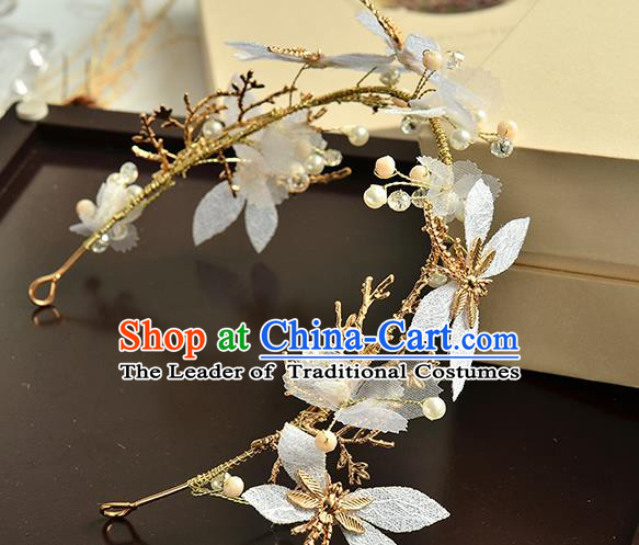 Top Grade Handmade Chinese Classical Hair Accessories Baroque Style Dragonfly Headband, Bride Hair Sticks Hair Clasp for Women