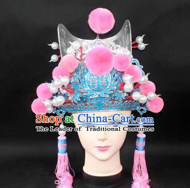 Traditional China Beijing Opera Lang Scholar Niche Hat, Ancient Chinese Peking Opera Eunuch Cap Headwear Prime Minister Hat