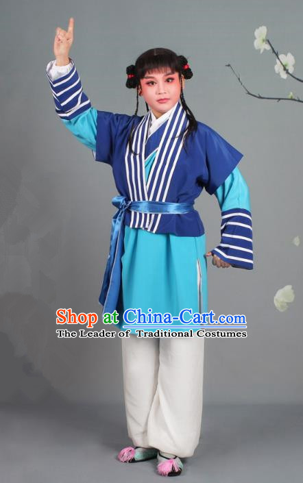 Traditional China Beijing Opera Livehand Costume Scholar Embroidered Navy Robe, Ancient Chinese Peking Opera Book Boy Embroidery Clothing