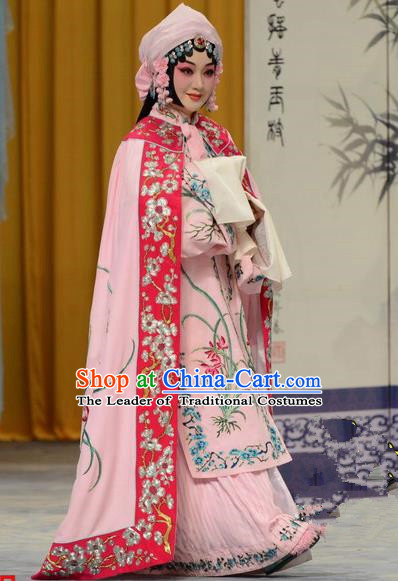 Top Grade Professional Beijing Opera Palace Lady Costume Hua Tan Embroidered Cloak, Traditional Ancient Chinese Peking Opera Diva Embroidery Mantle