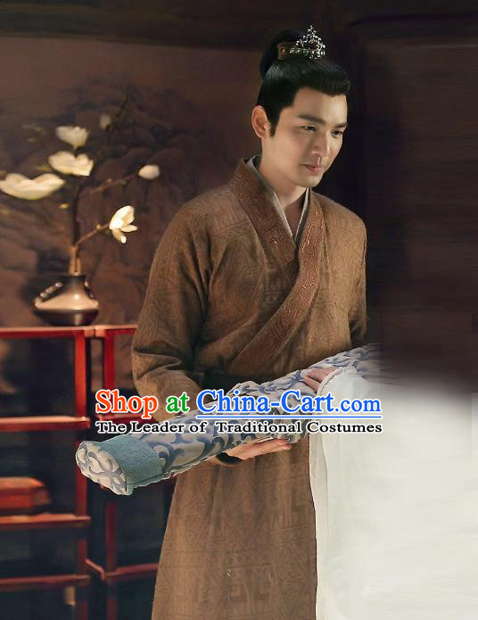 Traditional Chinese Ancient Swordsman Costume, Chinese Han Dynasty Prince Clothing for Men