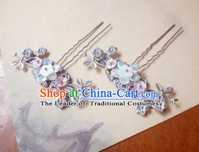 Traditional Handmade Chinese Ancient Classical Palace Lady Hair Accessories, Hair Sticks Hair Jewellery, Hair Fascinators Plum Blossom Hairpins for Women