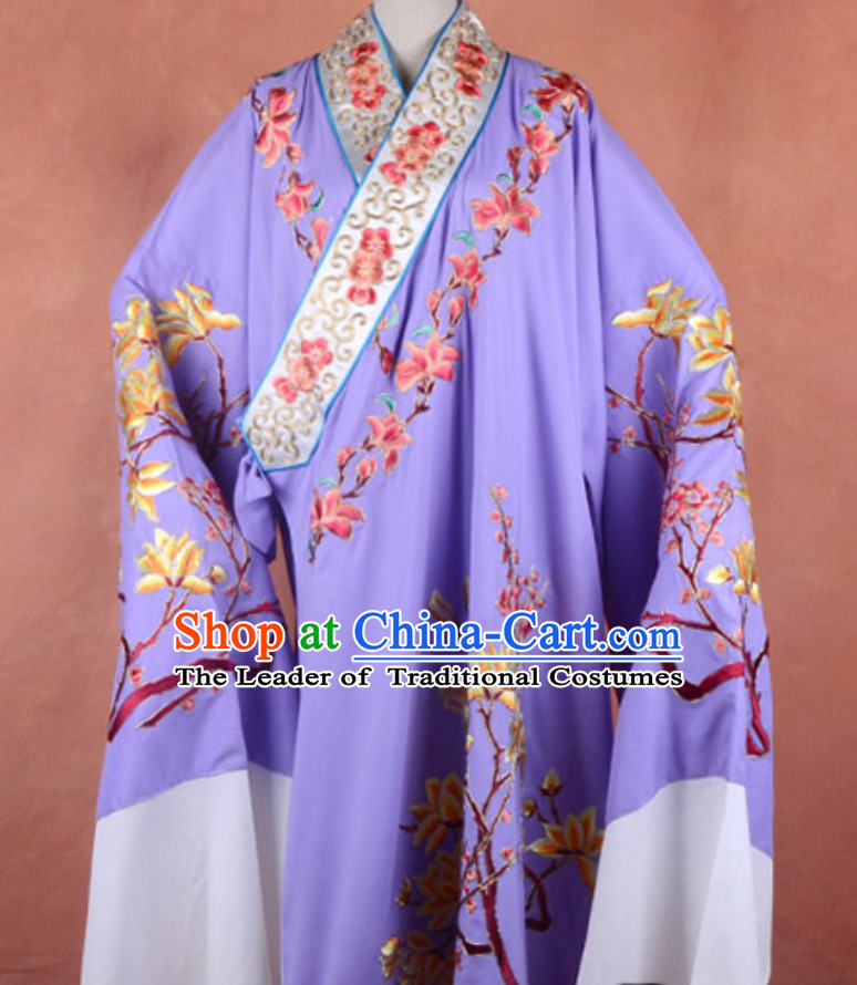 Ancient Chinese Opera Butterfly Love Liang Shanbo Costumes and Hat Complete Set