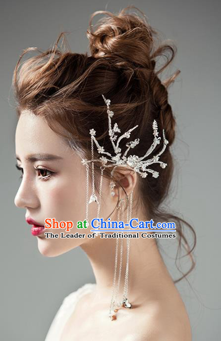 Top Grade Handmade Classical Hair Accessories Baroque Tassel Earrings, Princess Crystal Beads Eardrop for Women